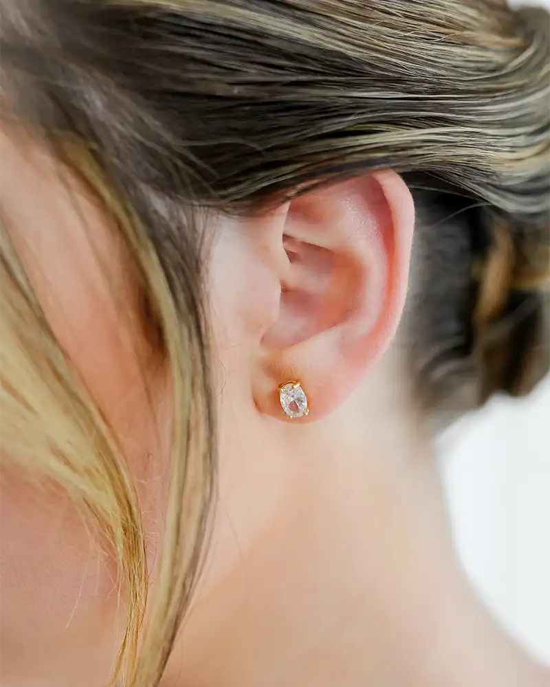 Boucles d'oreilles mariée Strass Angie- Strass lumineux - Atelier Sarah Aime