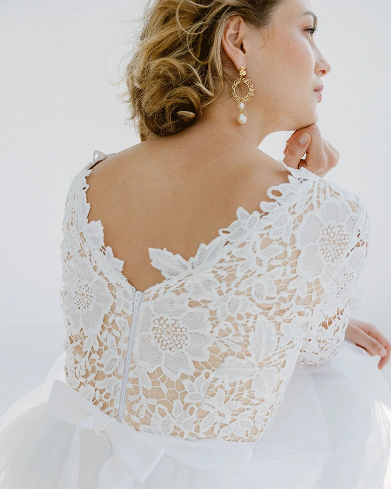 Boucles d'oreilles mariée Cali - Atelier Sarah Aime