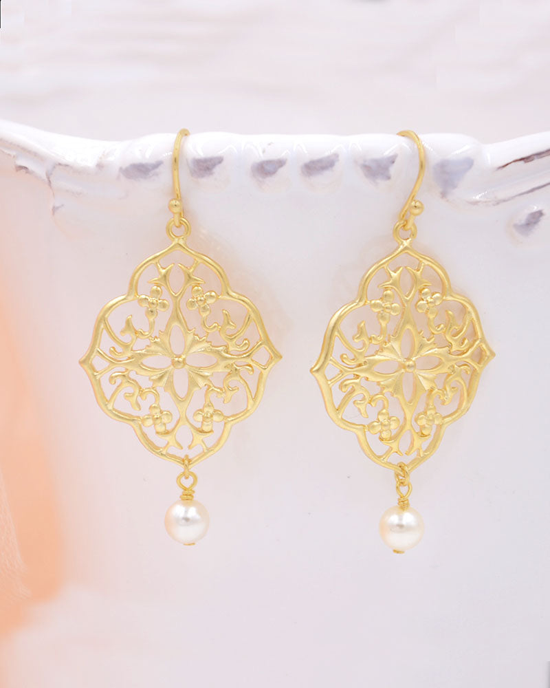 Boucles d’oreilles mariée Eliott – création française Atelier Sarah Aime