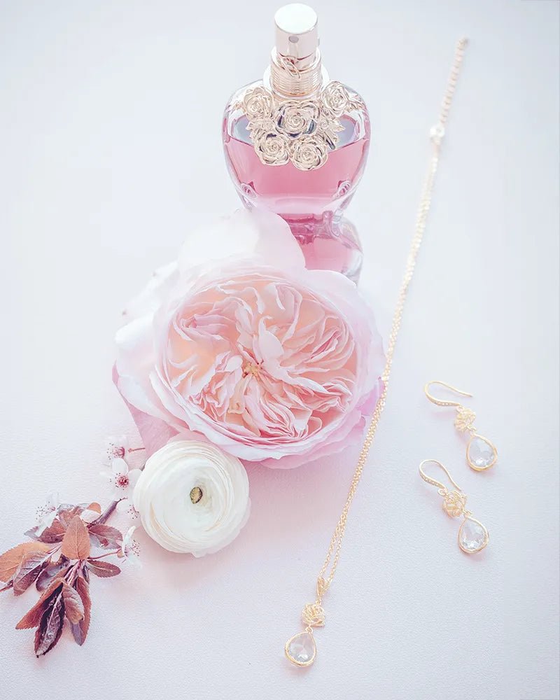 Collier Mariée Rosy - Rose fleur- Atelier Sarah Aime