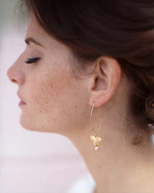 Boucles d’oreilles mariage perle – bijou raffiné pour mariée