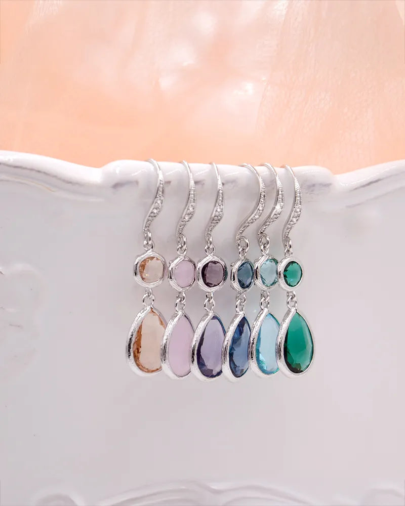 Boucles d’oreilles mariage  Jade – création française Atelier Sarah Aime