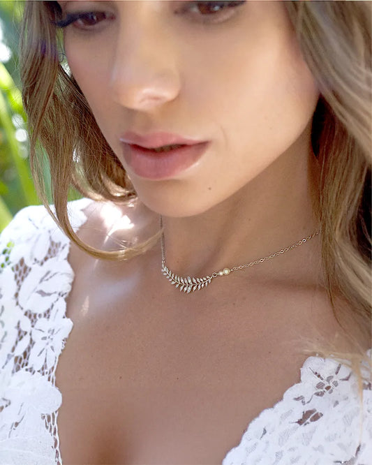 Bijou de dos perle pour collier - Elawan – création française Atelier Sarah Aime