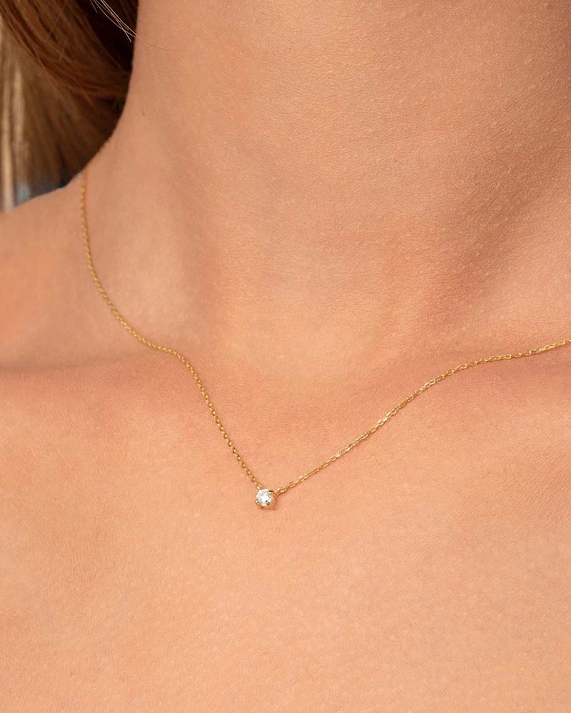 Aline – Collier Mariage Solitaire