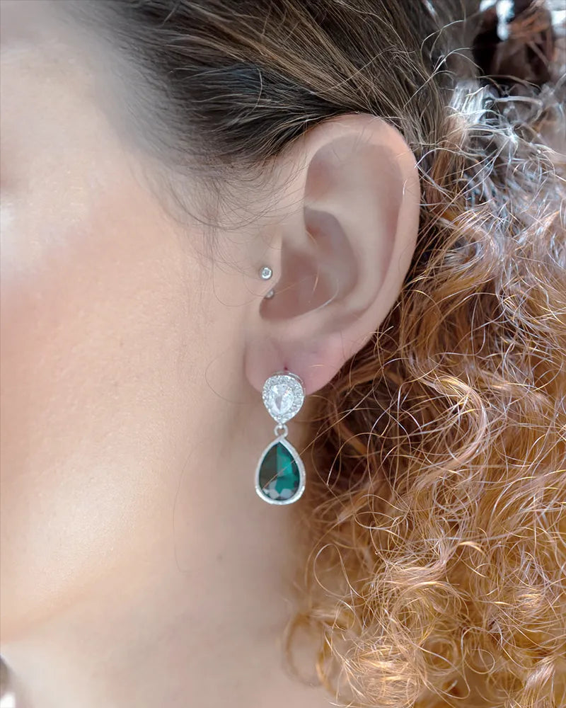 Boucles d’oreilles mariée June – création française Atelier Sarah Aime