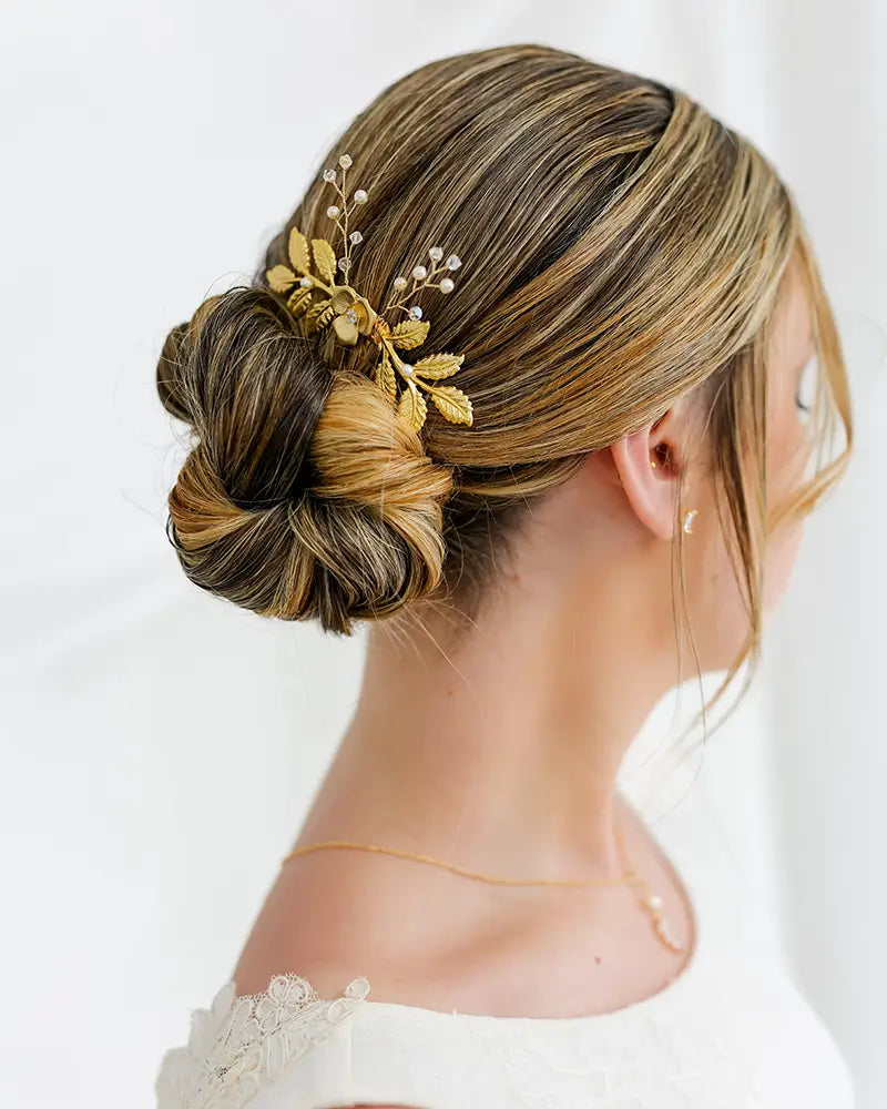 Peigne de mariée – modèle Juline, création française Atelier Sarah Aime