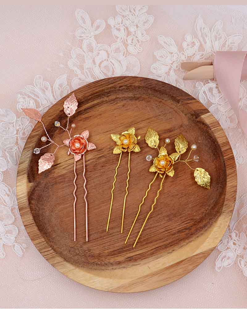 Pics à cheveux mariage – modèle Souki, création française Atelier Sarah Aime