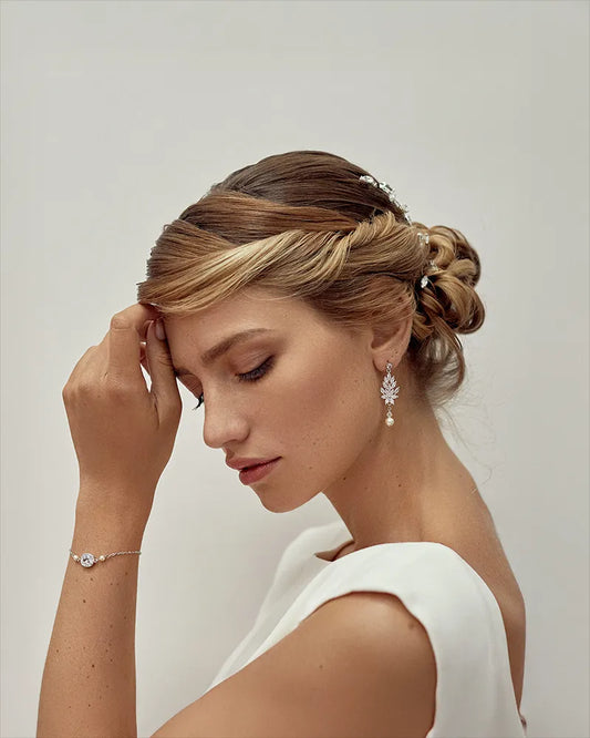 Boucles d’oreilles perles 
mariée Souley – création française Atelier Sarah Aime