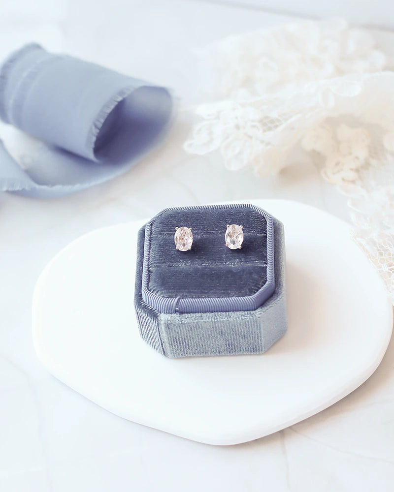 Boucles d'oreilles mariée Strass Angie- Strass lumineux - Atelier Sarah Aime