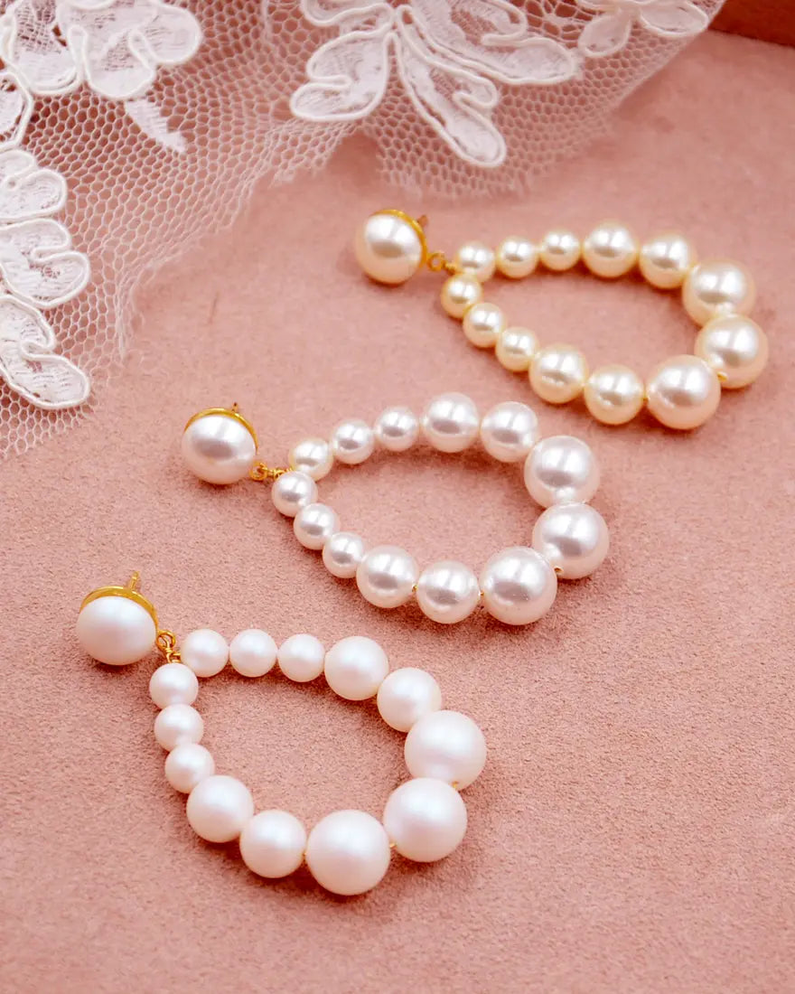Clips d’oreilles mariée Leya– création française Atelier Sarah Aime