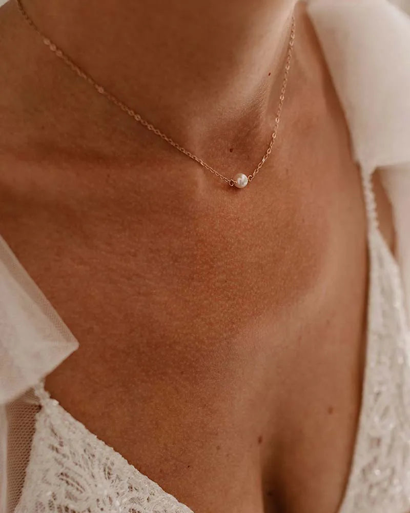 Collier de mariée Camille – création française Atelier Sarah Aime