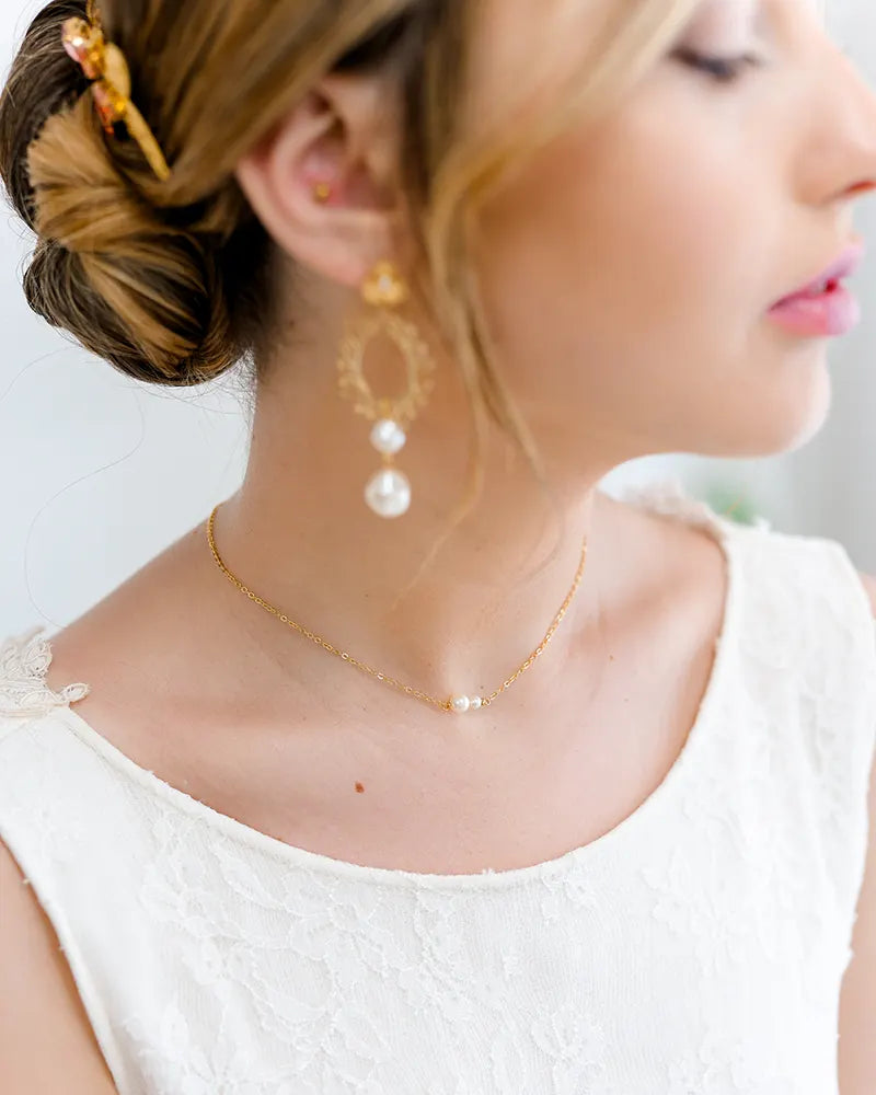 Collier mariée perles - Atelier Sarah Aime