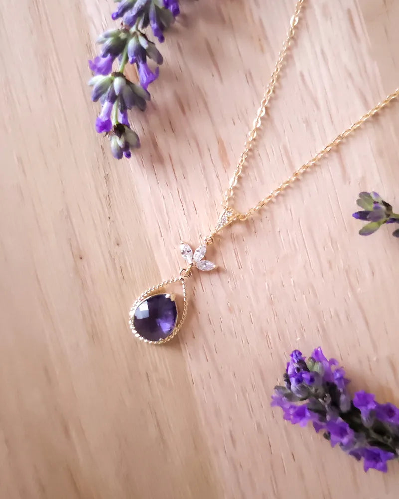 Collier Catnys Bleu argenté papillon