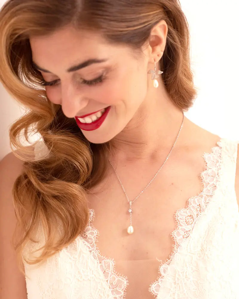 Collier de mariée Paola – création française Atelier Sarah Aime
