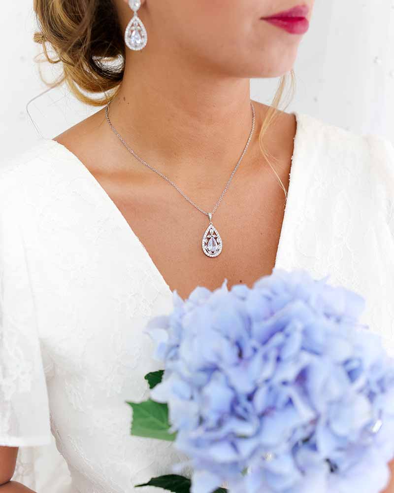 Collier mariée strass Ines- Atelier Sarah Aime