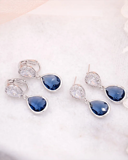 Boucles et clips d’oreilles mariée June – création française Atelier Sarah Aime