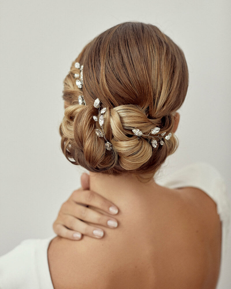 Pics à chignon mariage – modèle Faith x3, création artisanale Atelier Sarah Aime