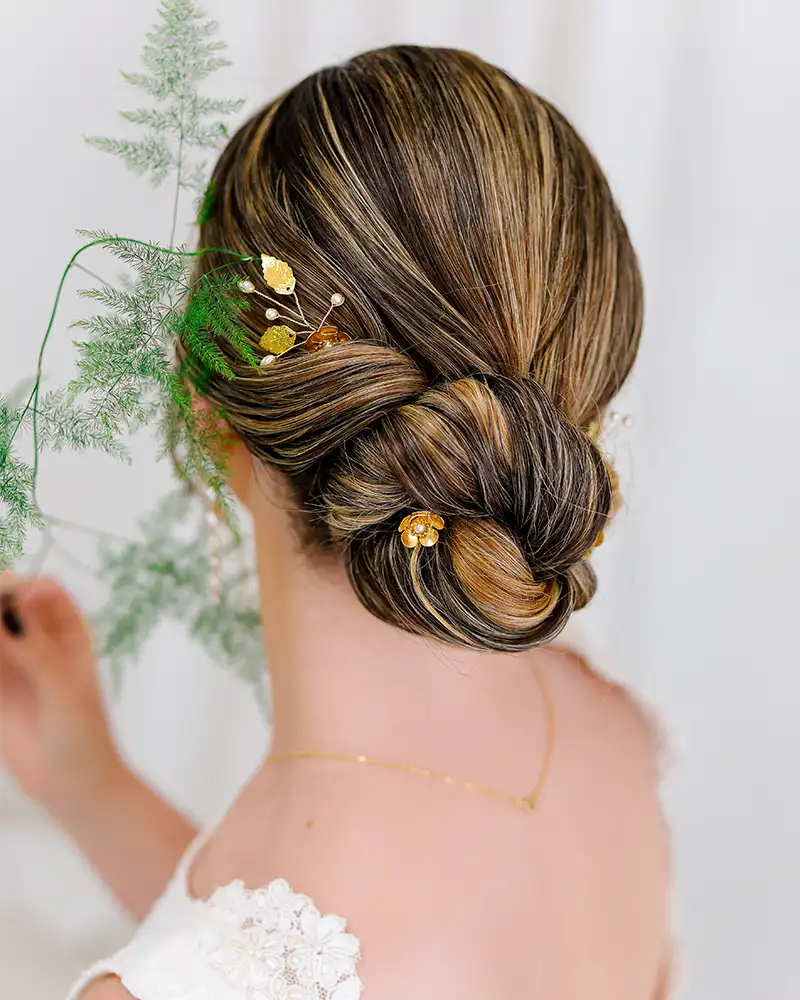 Pics à chignon mariée - Sakura - Atelier Sarah Aime