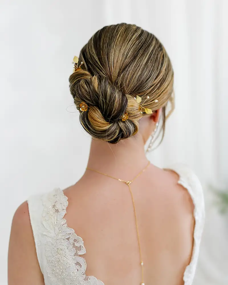 Pics à chignon mariée - Sakura - Atelier Sarah Aime