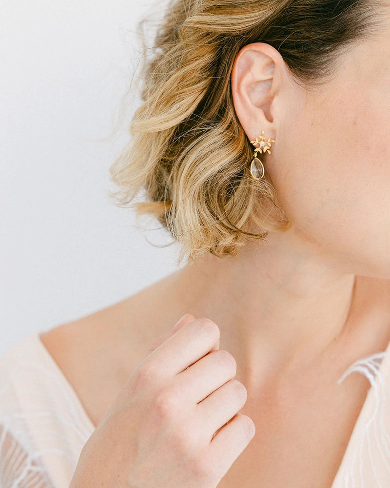 Vivi – Boucles d’Oreilles Mariée Flocon