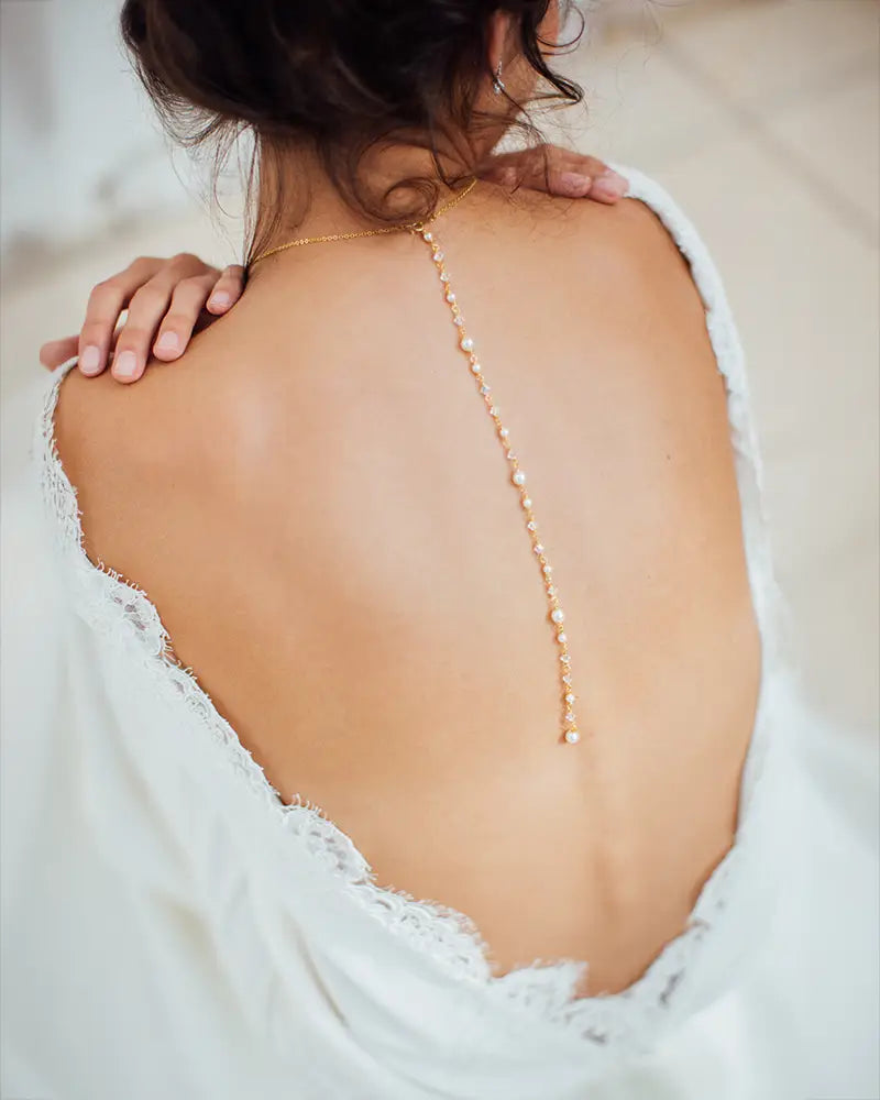 Bijou de dos mariée Joyce - Atelier Sarah Aime