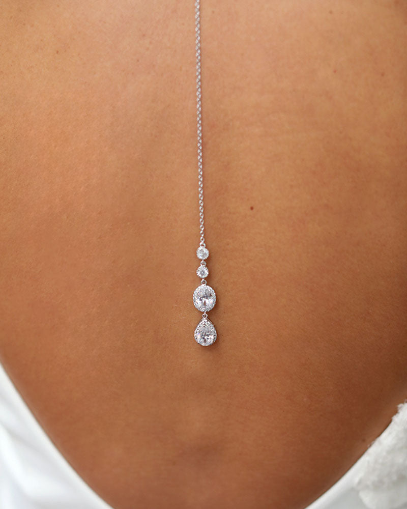 Bijou de dos strass Morgane – création française Atelier Sarah Aime
