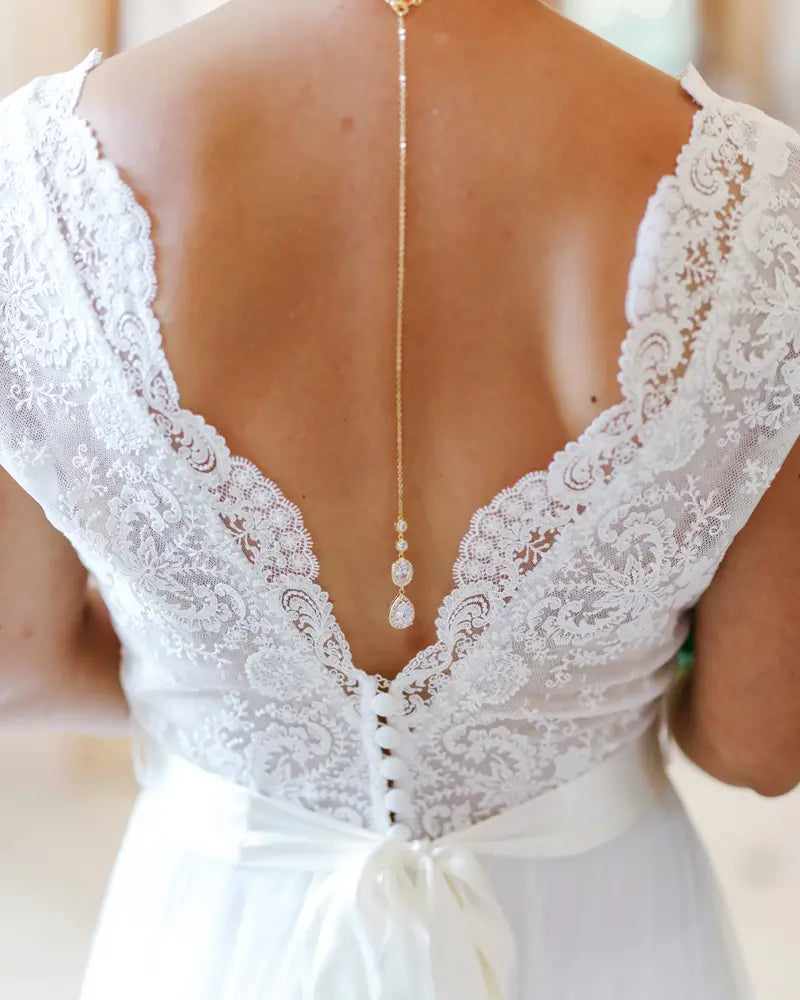 Bijou de dos strass Morgane – création française Atelier Sarah Aime

