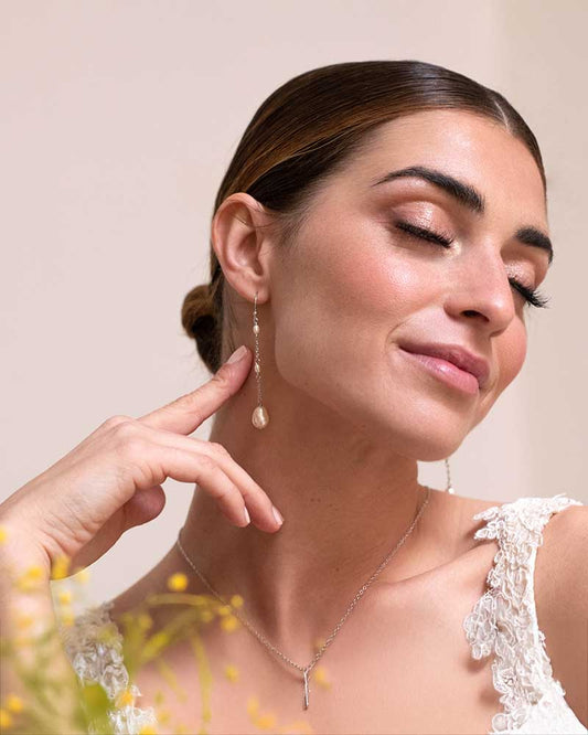 Boucles d’oreilles mariage perle  – bijou raffiné pour mariée