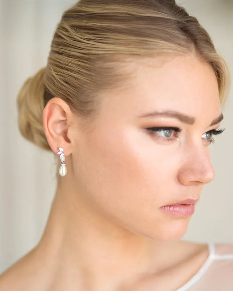 Boucles d'oreilles mariée Boston -Atelier Sarah Aime