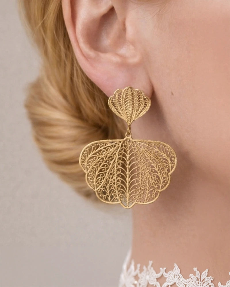 Boucles d'oreilles mariée Carmin -bijoux mariage - Atelier Sarah Aime