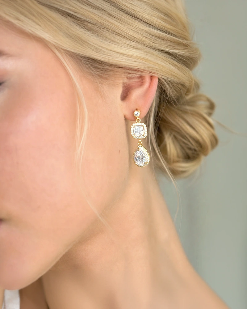 Colline – Boucles d’Oreilles Mariée strass