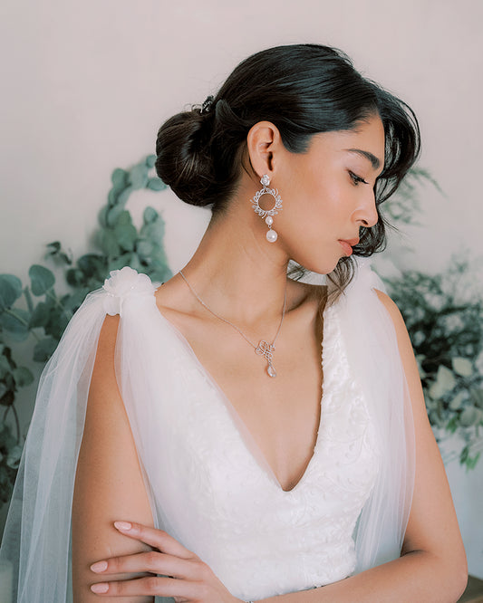 Cali – Boucles d’Oreilles Mariage Perles Nacrées