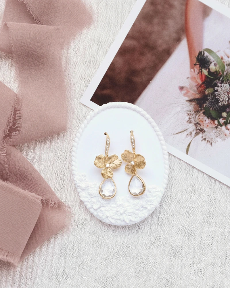 Boucles d'oreilles mariée Charly - Bijoux mariage fleur