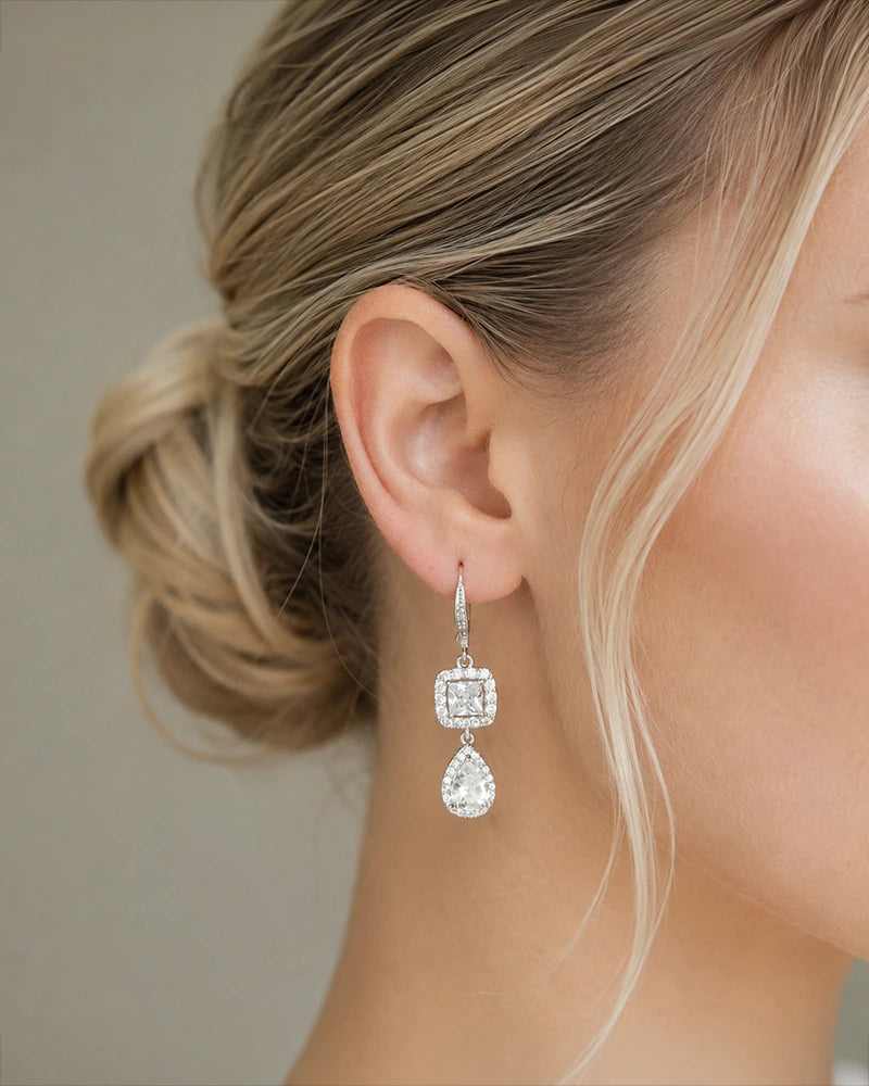 Colline – Boucles d’Oreilles Mariée strass
