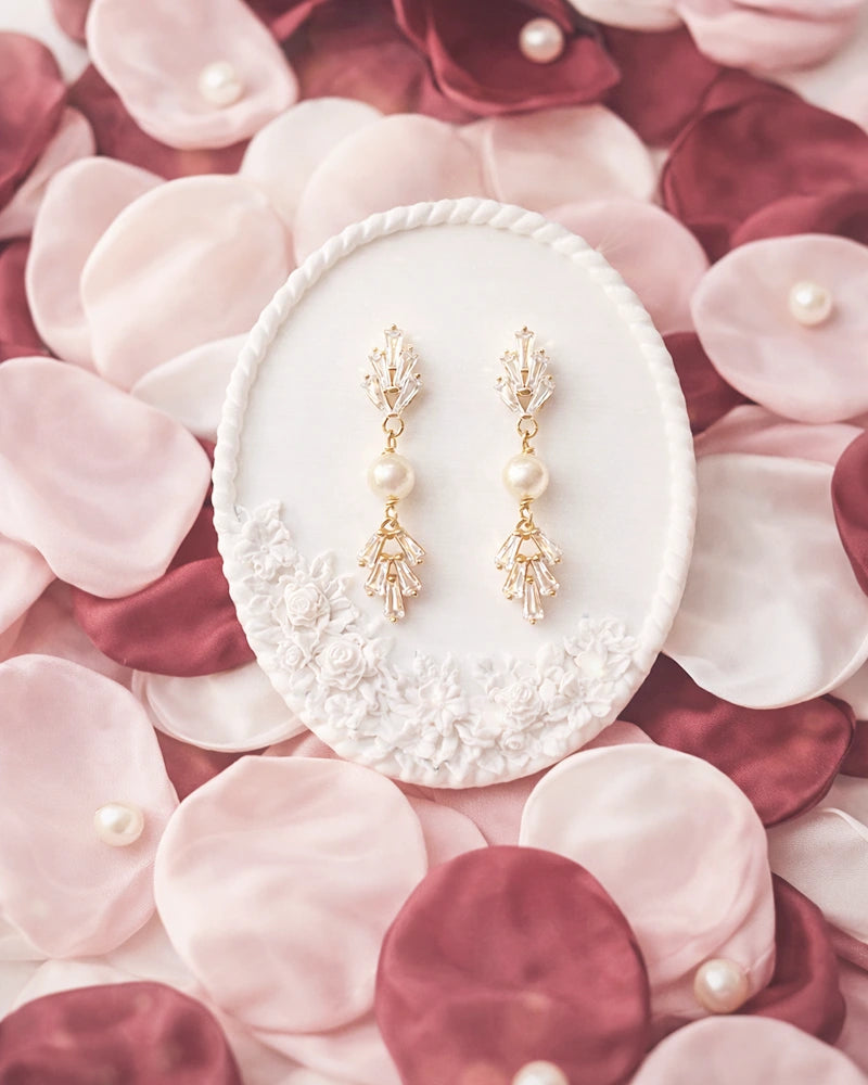 Zoé – Boucles d’Oreilles Mariée Perles