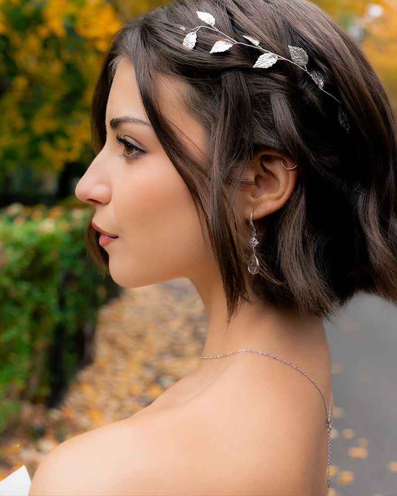 Boucles d’oreilles mariée Loubna – création française Atelier Sarah Aime