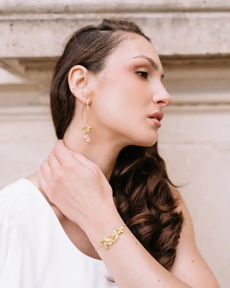 Boucles d'oreilles mariée Riad - Atelier Sarah Aime 