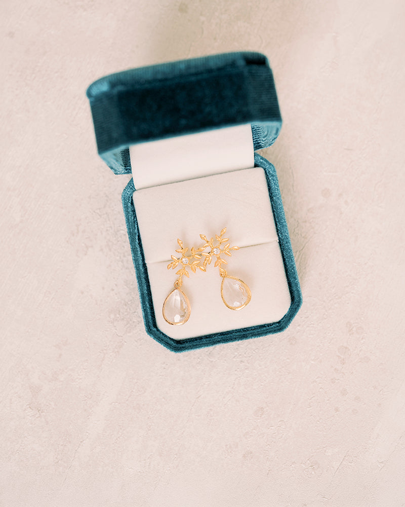 Boucles d’oreilles mariage vivi – création française Atelier Sarah Aime  
