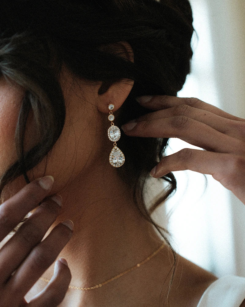 Boucles d'oreilles mariée Romantique 