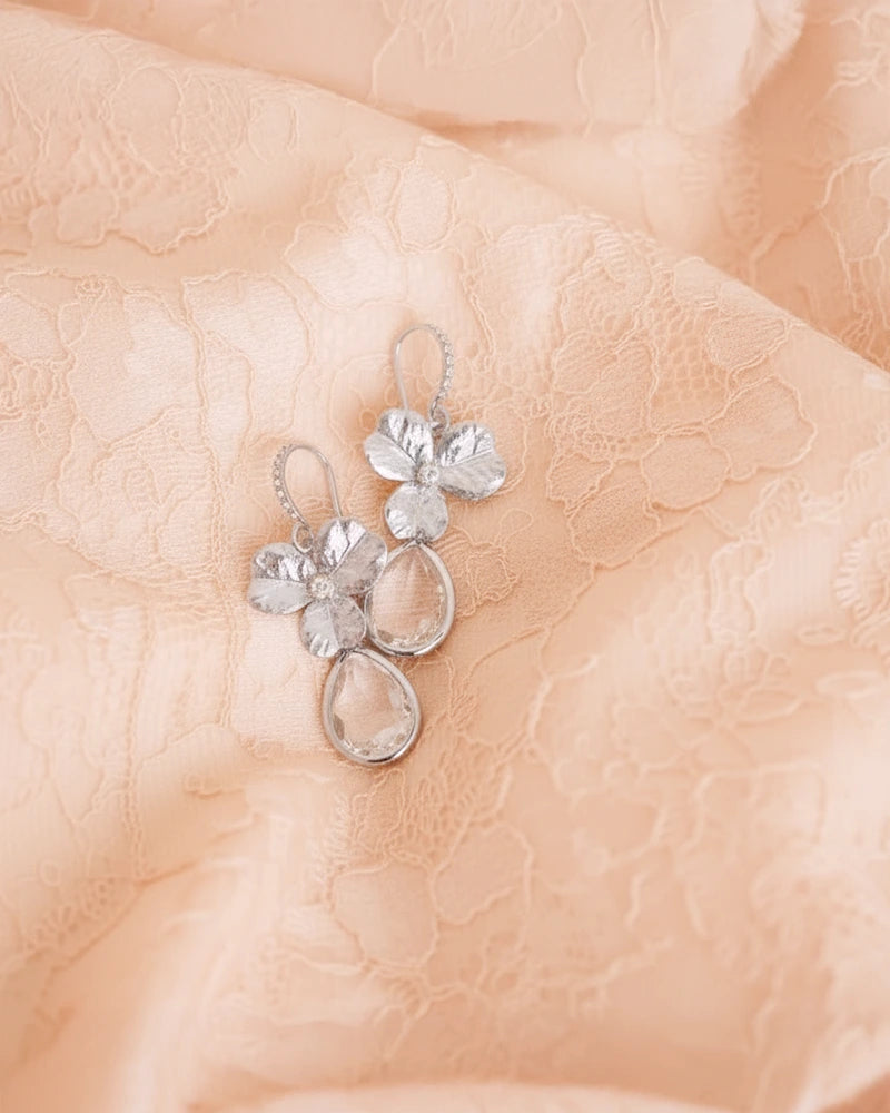 Boucles d'oreilles mariée Fleurs - Atelier Sarah Aime