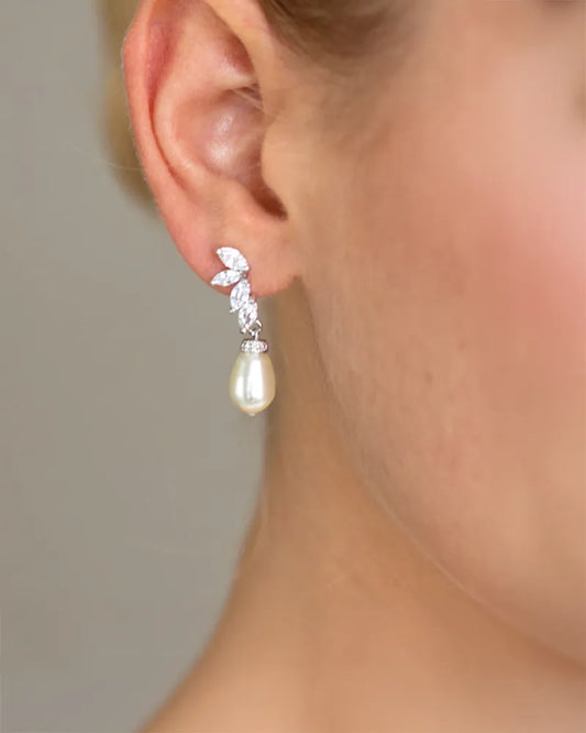 Boucles d'oreilles mariée Boston -Atelier Sarah Aime