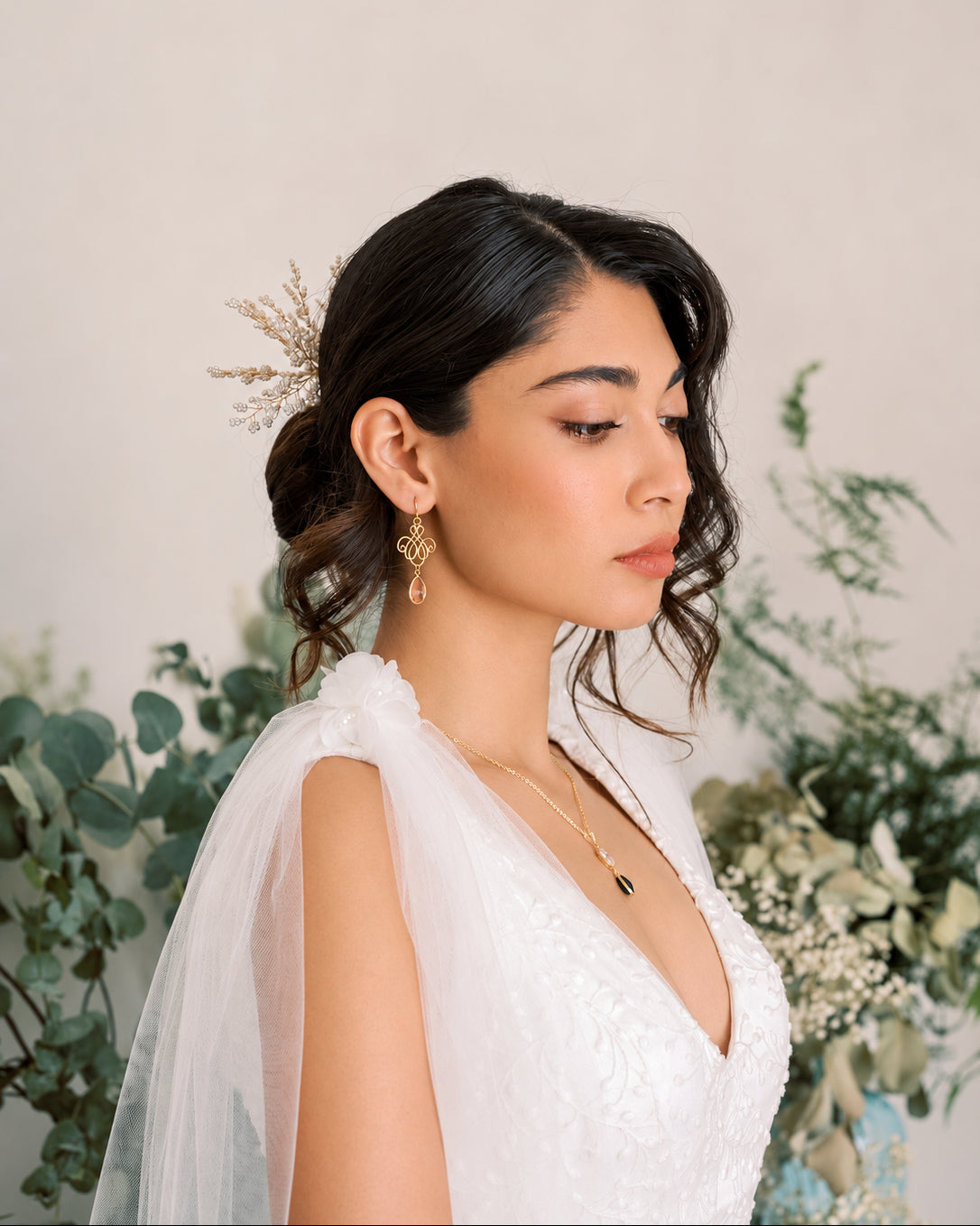 Nila – Boucles d’Oreilles Mariée