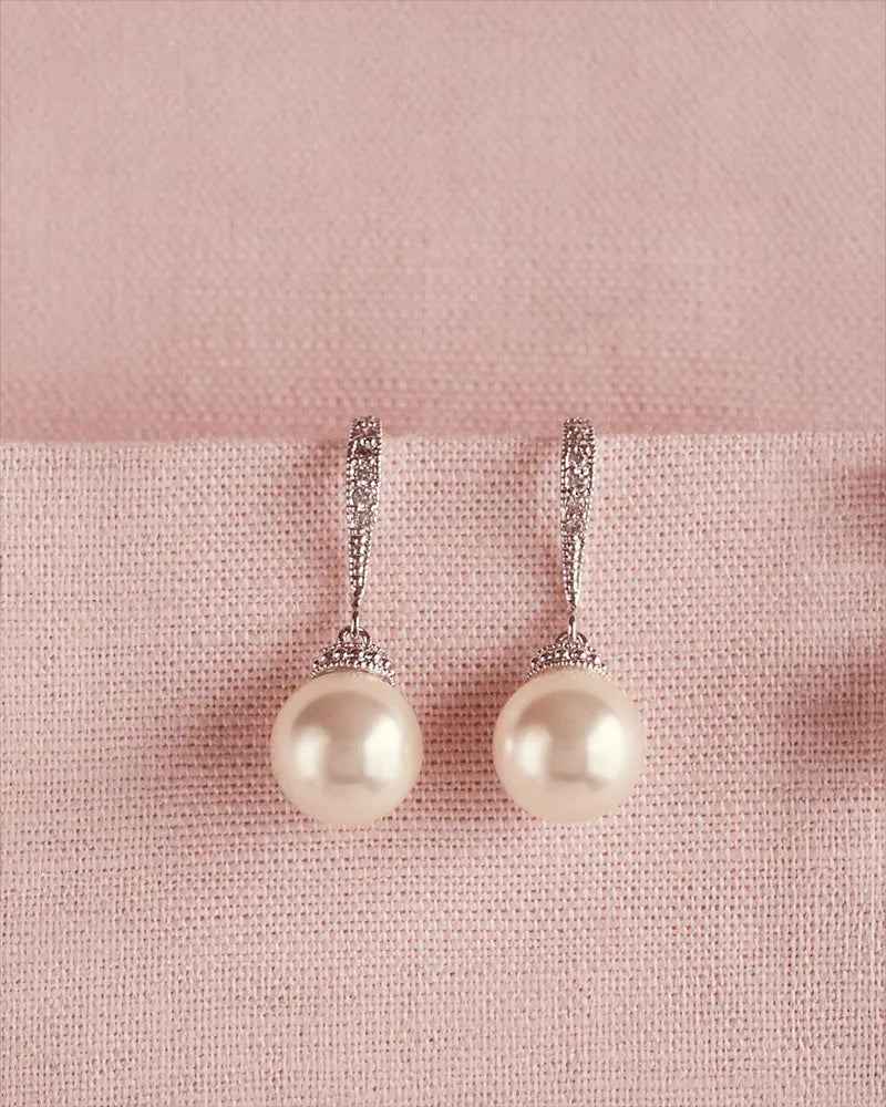 Boucles d’oreilles mariée Manoha– création française Atelier Sarah Aime
