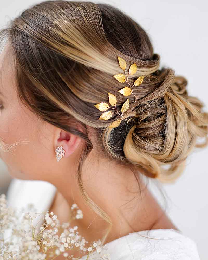 Boucles d’oreilles clips Romance – pour mariage sans oreilles percées

