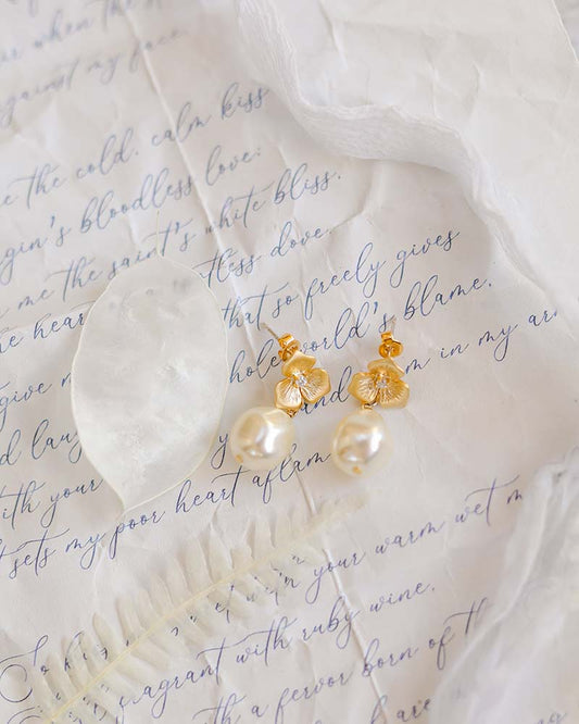 Boucles d’oreilles mariage perle  – bijou raffiné pour mariée