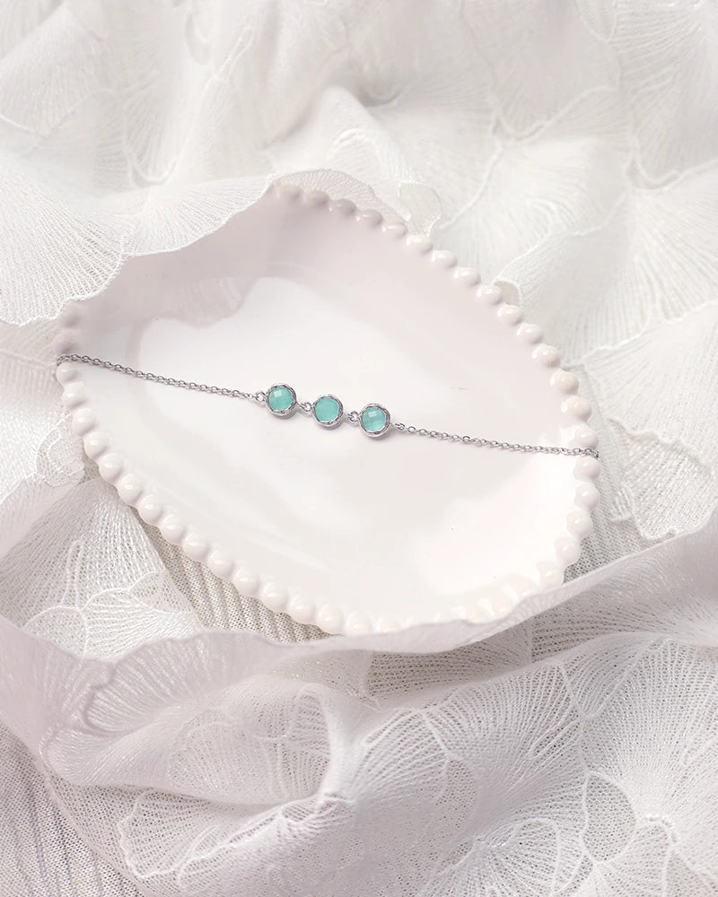 Bracelet  de mariée Jawen Mint - Atelier Sarah Aime