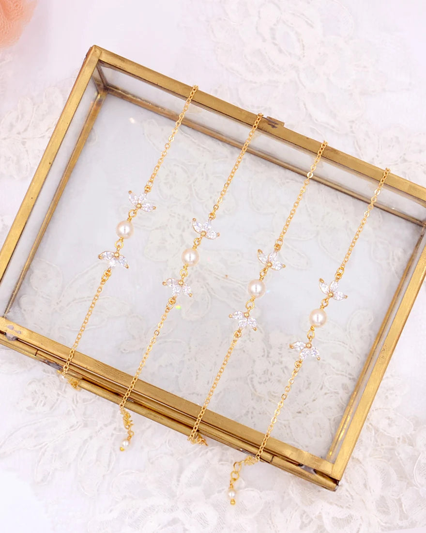 Bracelet de mariée Kate – perles nacrées ivoire pour mariage élégant
