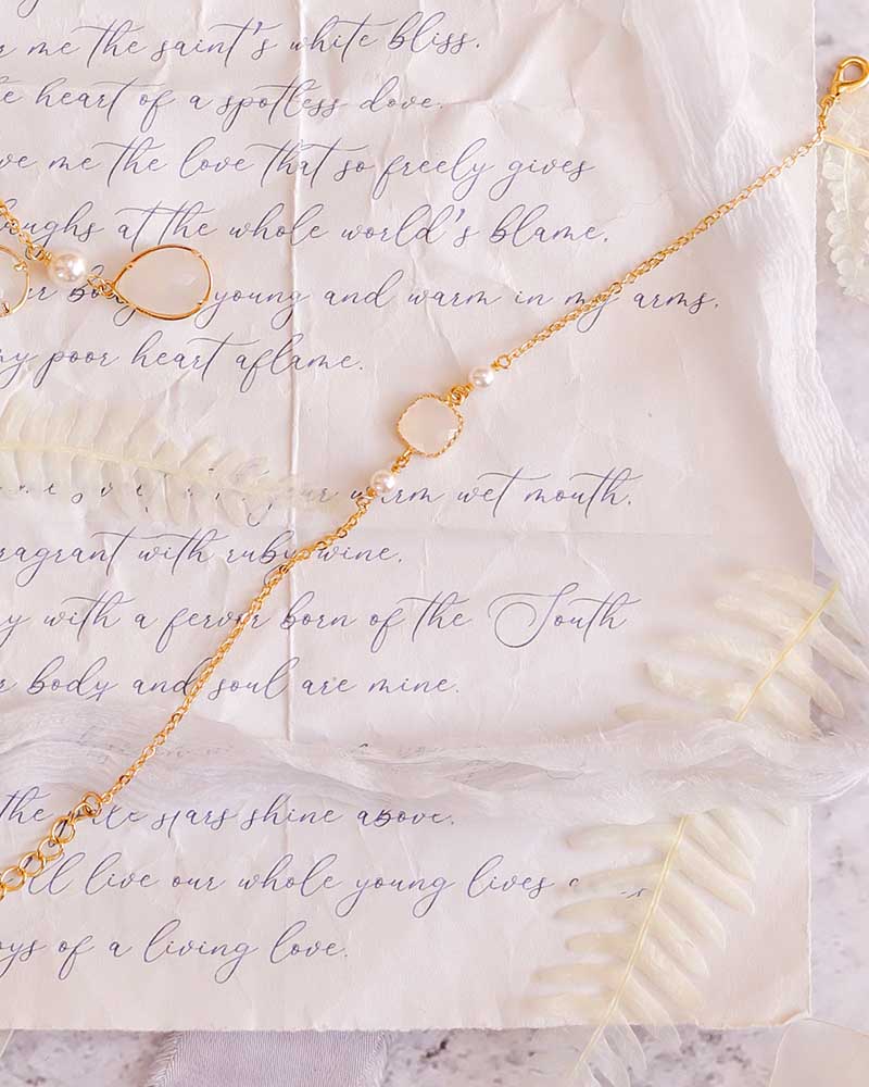 Bracelet de mariée Florine – bracelet fin  pour mariage élégant


