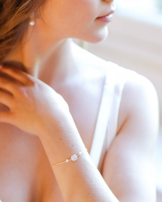 Bracelet de mariée Florine – bracelet fin  pour mariage élégant

