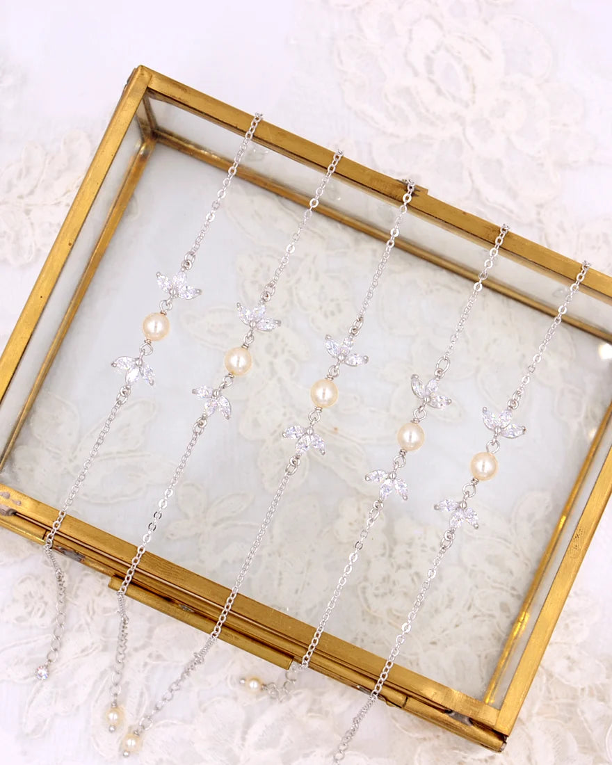 Bracelet de mariée Kate – perles nacrées ivoire pour mariage élégant

